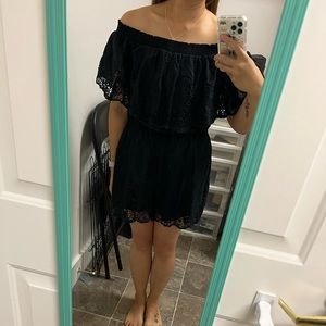 A&F off shoulder lace romper